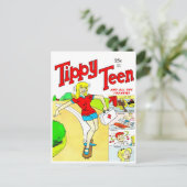 Carte Postale Caricature pour fille Ado de skateboard (Debout devant)