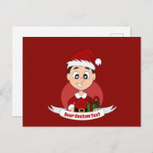 Carte Postale Caricature pour garçon de Noël (Devant / Derrière)