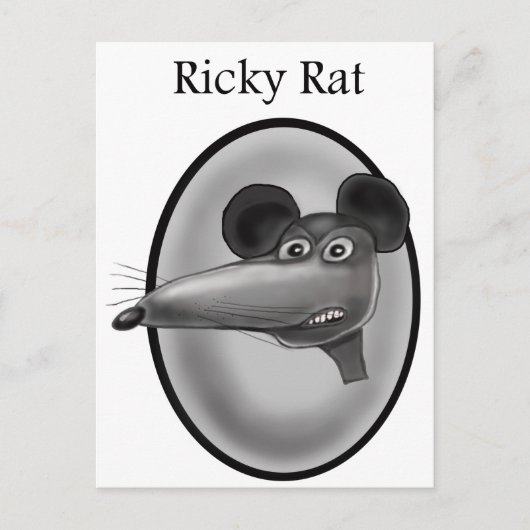 Carte Postale Caricature Ricky Rat (Devant)