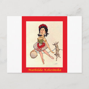 Carte Postale Caricature russe de Ballerina ~ Mathilda Kshesinsk