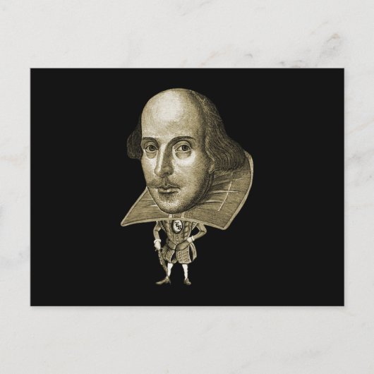 Carte Postale Caricature Shakespeare (Devant)
