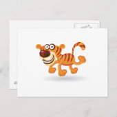 Carte Postale Caricature tigre bébé (Devant / Derrière)