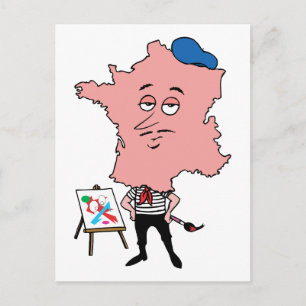 Carte Postale Caricature Vintage voyage française