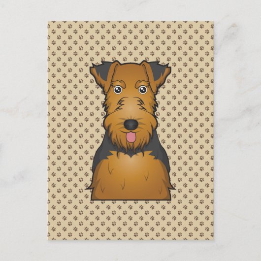 Carte Postale Caricature Welsh Terrier (Devant)