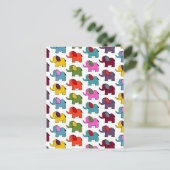 Carte Postale Caricatures d'éléphants colorées (Debout devant)