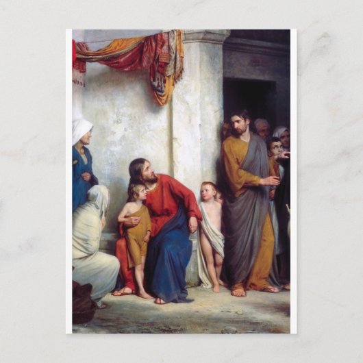 Carte Postale Carl Heinrich Bloch - Souffrez les enfants (Devant)