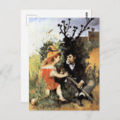 Carte Postale Carl Larsson artwork, Clair Obscur,  (Devant / Derrière)