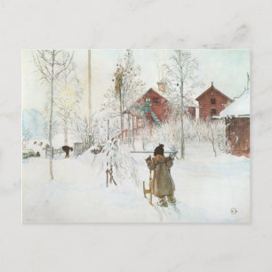 Carte Postale Carl Larsson Front Yard et Wash House