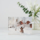 Carte Postale Carl Larsson - La cour et la maison de lessive (Debout devant)