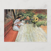Carte Postale Carl Larsson - La première leçon (Devant)