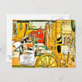 Carte Postale Carl Larsson - L'Atelier (Devant / Derrière)