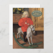 Carte Postale Carl Larsson Murre Boy à cheval à bascule CC1063 (Devant / Derrière)