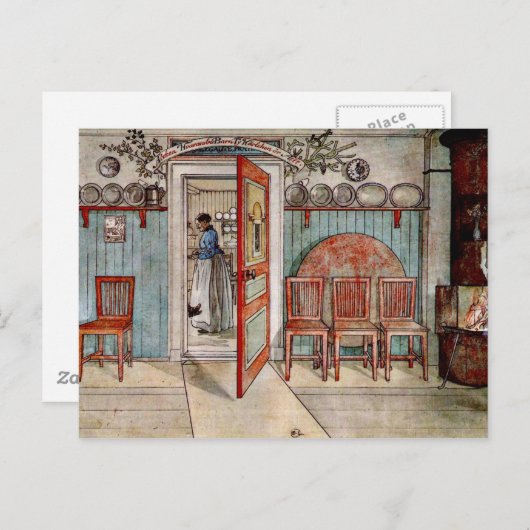 Carte Postale Carl Larsson peinture : Ancienne Anna (Devant / Derrière)