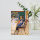 Carte Postale Carl Larsson Petit déjeuner malheureux de Late Ris (Debout devant)
