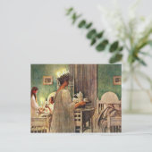 Carte Postale Carl Larsson St Lucia Jour Noël en Suède (Debout devant)
