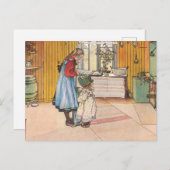 Carte Postale Carl Larsson - The Kitchen 1898 (Devant / Derrière)