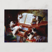 Carte Postale Carl Reichert Kittens Jouer Piano (Devant)