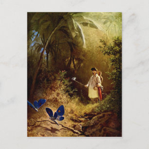 Carte Postale Carl Spitzweg - Le chasseur de papillons