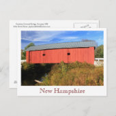 Carte Postale Carleton Coverted Bridge Swanzey NH vue latérale (Devant / Derrière)