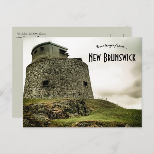 Carte Postale Carleton Martello Tower New Brunswick Canada (Devant / Derrière)