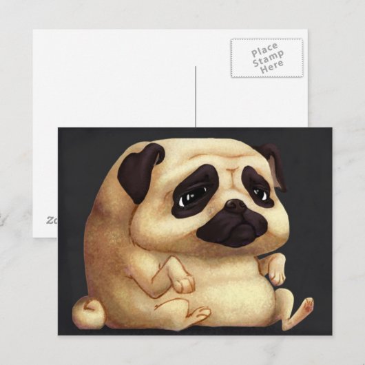 Carte postale carlin (Devant / Derrière)