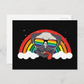 Carte Postale Carlin arc-en-ciel mignon (Devant / Derrière)