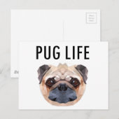 Carte Postale Carlin Design Chien unique (Devant / Derrière)