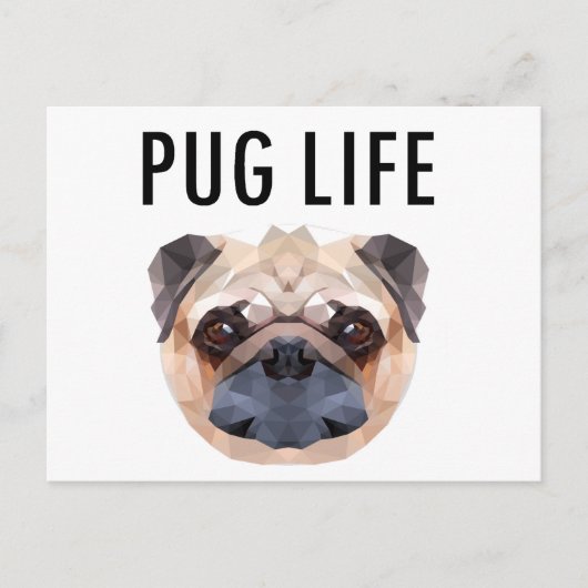 Carte Postale Carlin Design Chien unique (Devant)