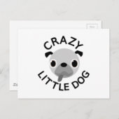 Carte Postale Carlin fou petit chien (Devant / Derrière)