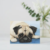 Carte postale carlin Original Chien Art (Debout devant)