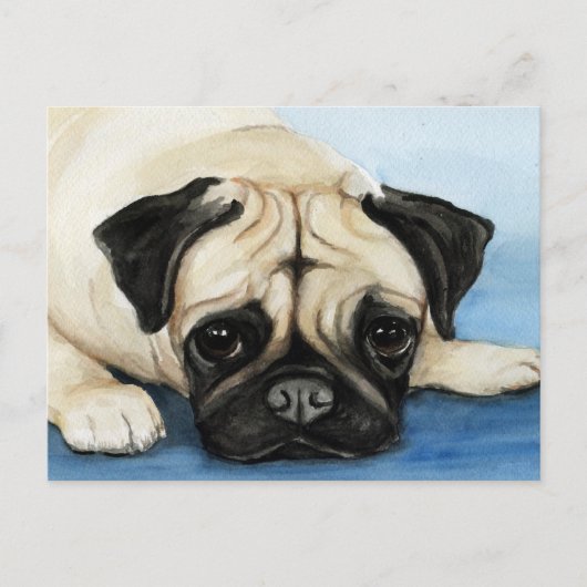 Carte postale carlin Original Chien Art (Devant)