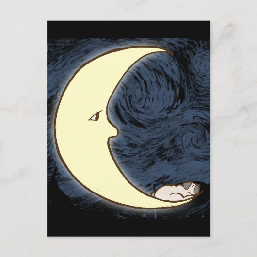 Carte Postale Carlin sur la Lune (Devant)