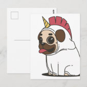 CARTE POSTALE CARLIN UNICORN (Devant / Derrière)