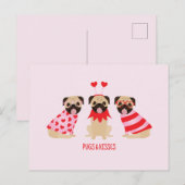 Carte Postale Carlins Et Baisers De Bons Chiens Carlins (Devant / Derrière)