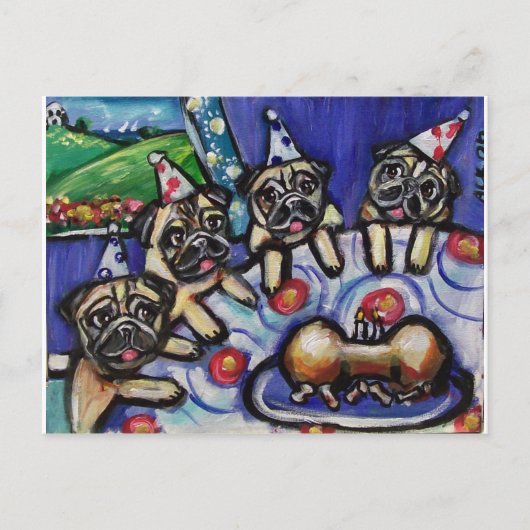 Carte Postale carlins fête d'été (Devant)
