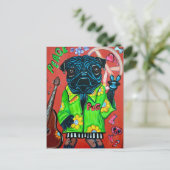 Carte postale carlins Love Peace (Debout devant)