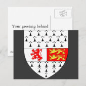 Carte Postale Carlow County Crest, Irlande (Devant / Derrière)