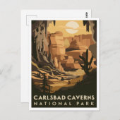 Carte Postale Carlsbad Cavernes Parc national Nouveau-Mexique (Devant / Derrière)