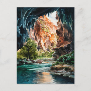 Carte Postale Carlsbad Caverns National Park Aquarelle Peinture