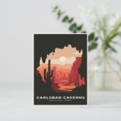 Carte Postale Carlsbad Caverns National Park Retro Travel (Debout devant)