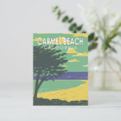 Carte Postale Carmel Beach California Travel Art Vintage (Debout devant)