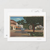 Carte Postale Carmel, CA - Scène de rue avec arbres et magasins (Devant / Derrière)