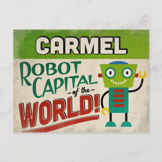 Carte Postale Carmel Indiana Robot - Vintage amusant (Devant)