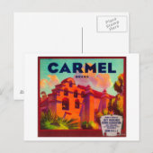 Carte Postale Carmel Orange LabelEast Highlands, CA (Devant / Derrière)