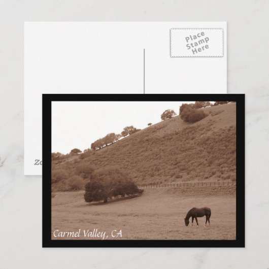 Carte postale Carmel Valley (Devant / Derrière)