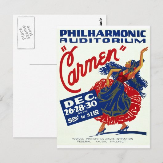 Carte Postale Carmen (Devant / Derrière)