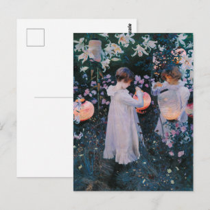 Carte Postale Carnation Lily Lily Rose de John Singer Sargent