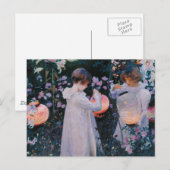 Carte Postale Carnation Lily Lily Rose John Singer Sargent Art (Devant / Derrière)