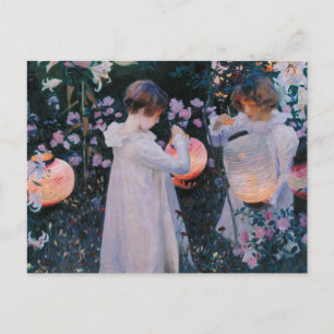 Carte Postale Carnation Lily Lily Rose John Singer Sargent Art