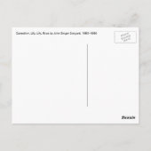 Carte Postale Carnation, Lily, Lily, Rose Par John Singer Sargen (Dos)